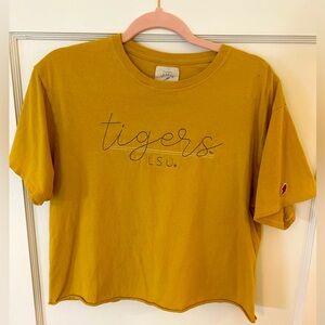 Embroidered LSU Tigers Crop Top